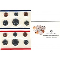 United States Mint UNC coinset 1988 P and D